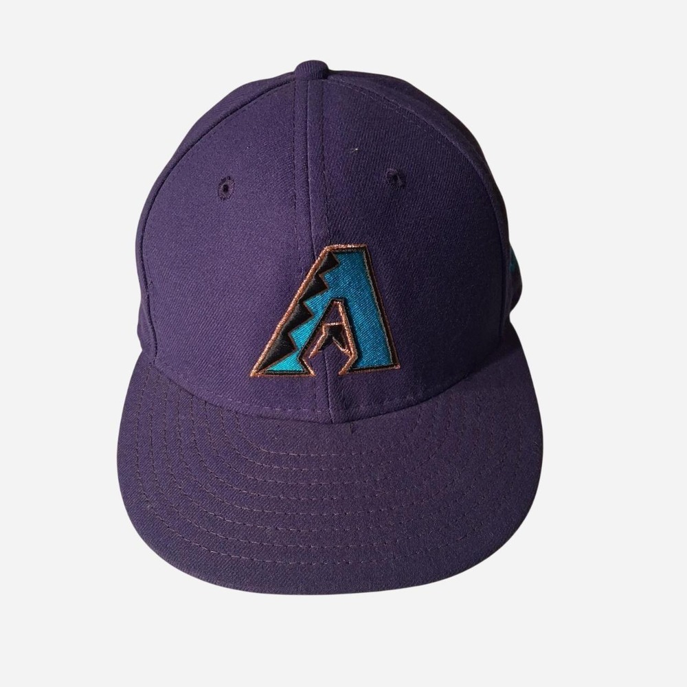 New Era Arizona Diamondbacks purple cap with teal and gold embroidered 'A'